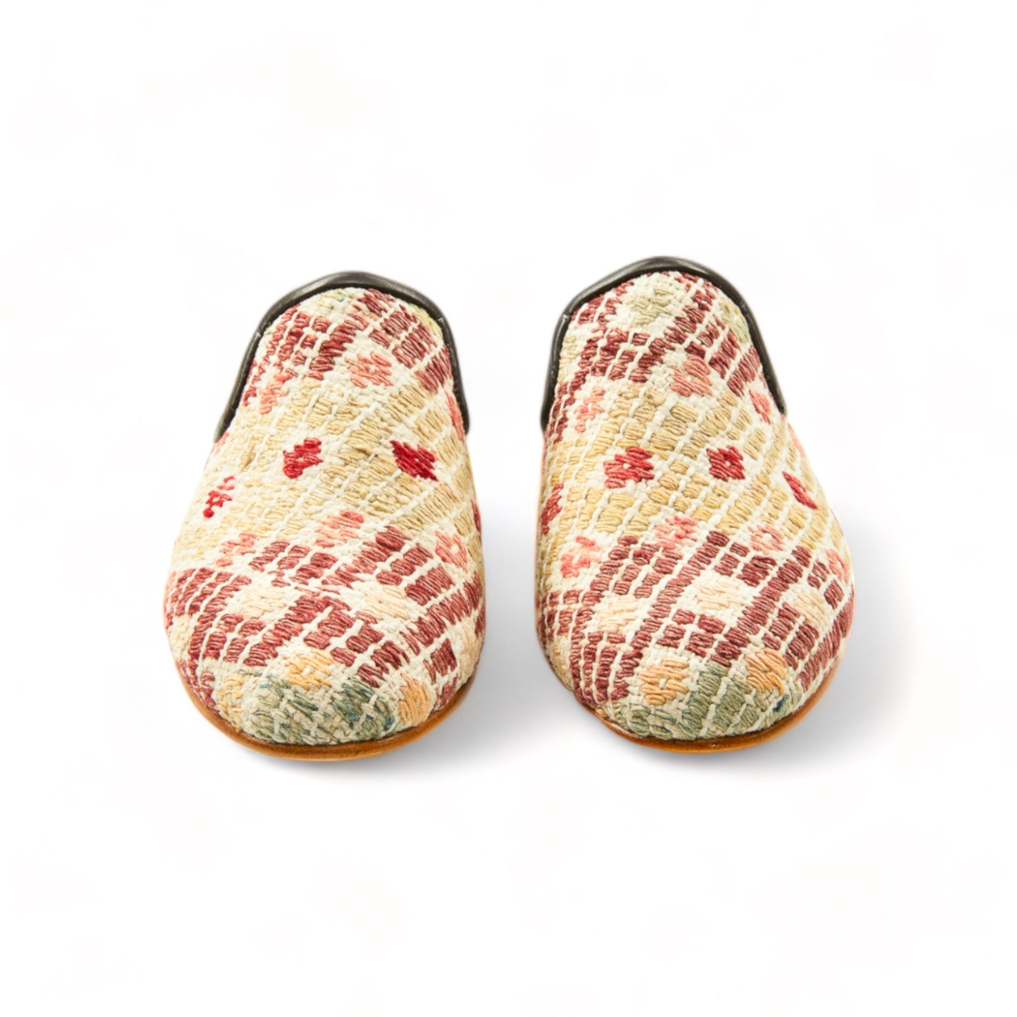 Vintage Amber Kilim Gem Mules
