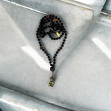 108 Beads Mala ⎥Lavastone & Amethist⎥ 03502 ⎥one-of-a-kind
