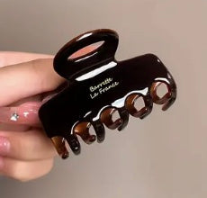 Elegant Matte Acetat Acid Chark Hair Claw - Flat Large