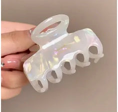 Elegant Matte Acetat Acid Chark Hair Claw - Flat Large