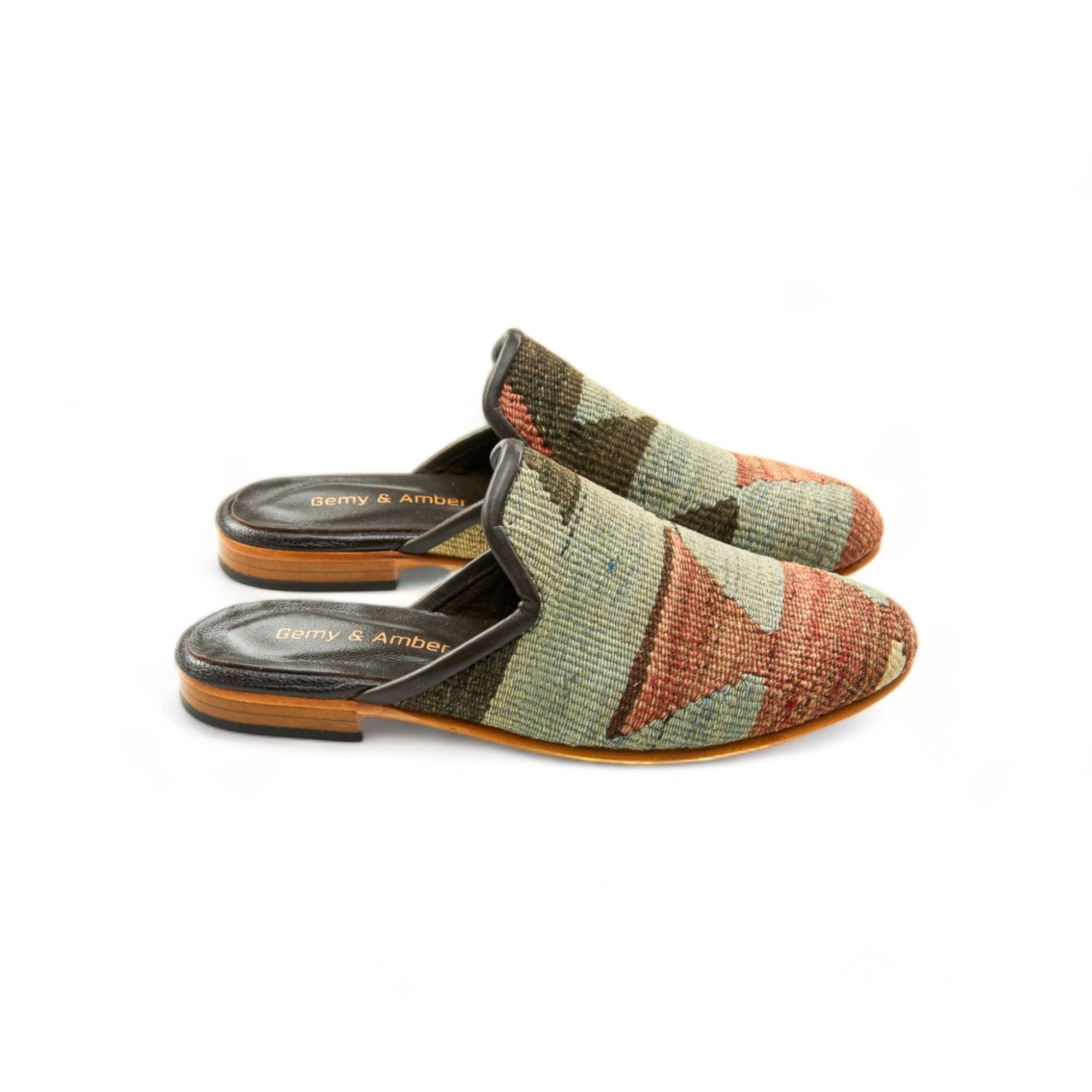 Fashionable Amber Kilim Mules