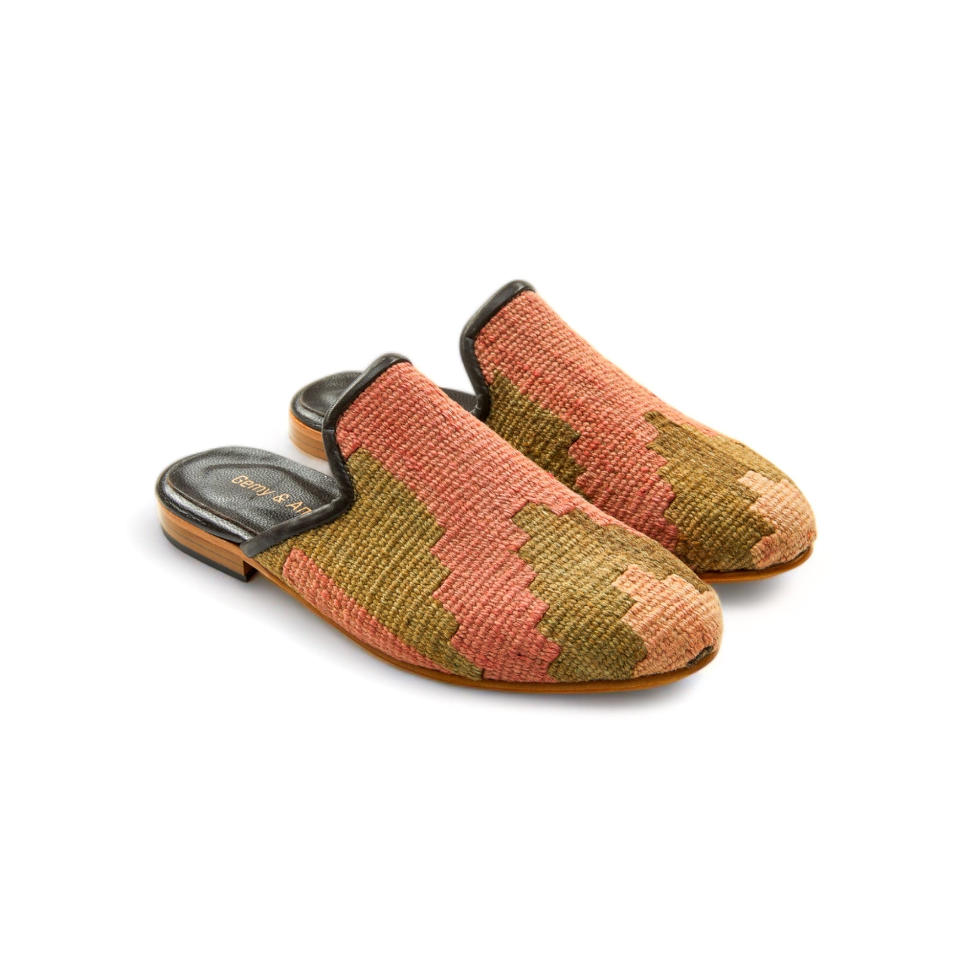 Artisan Gem Kilim Amber Mules
