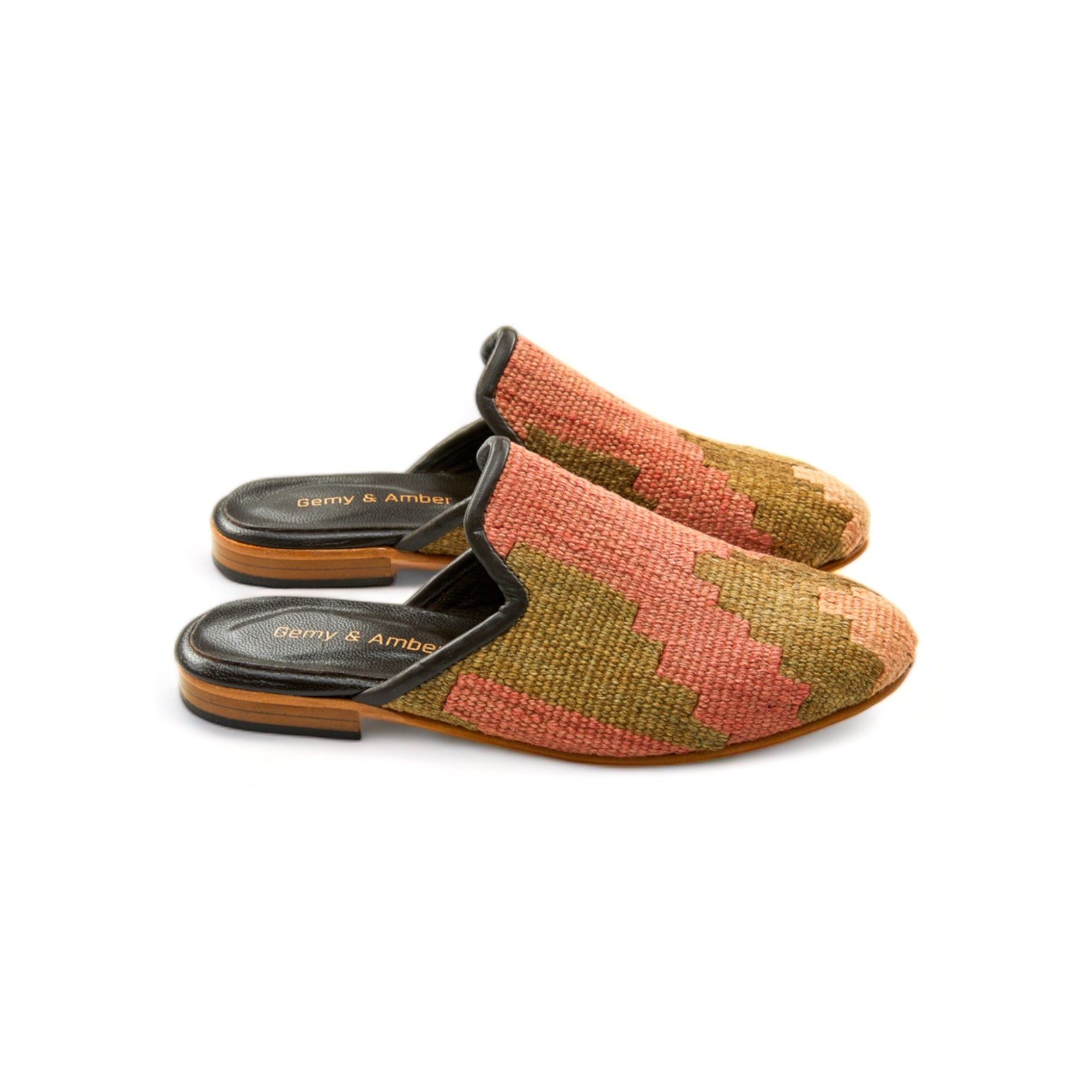 Handcrafted Kilim Gem Amber Mules