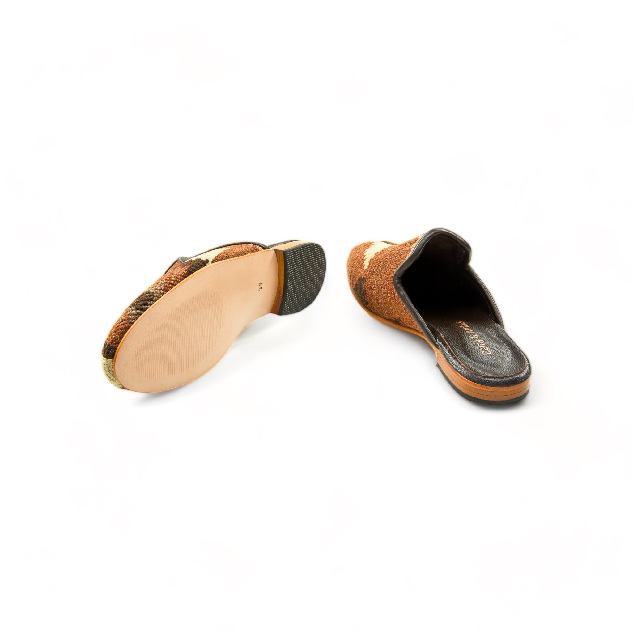 Modern Amber Kilim Gem Mules