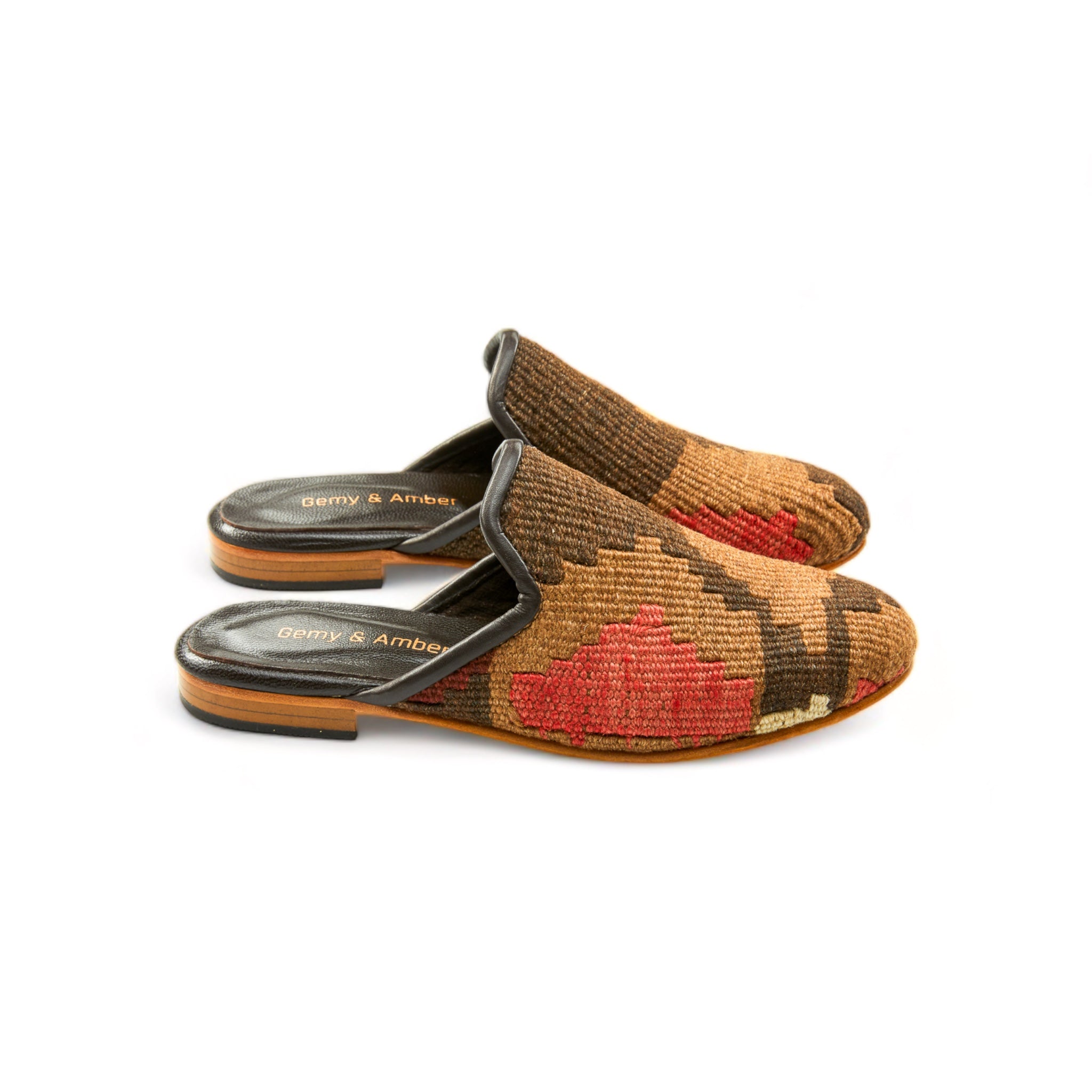 Boho Kilim Gem Amber Mules
