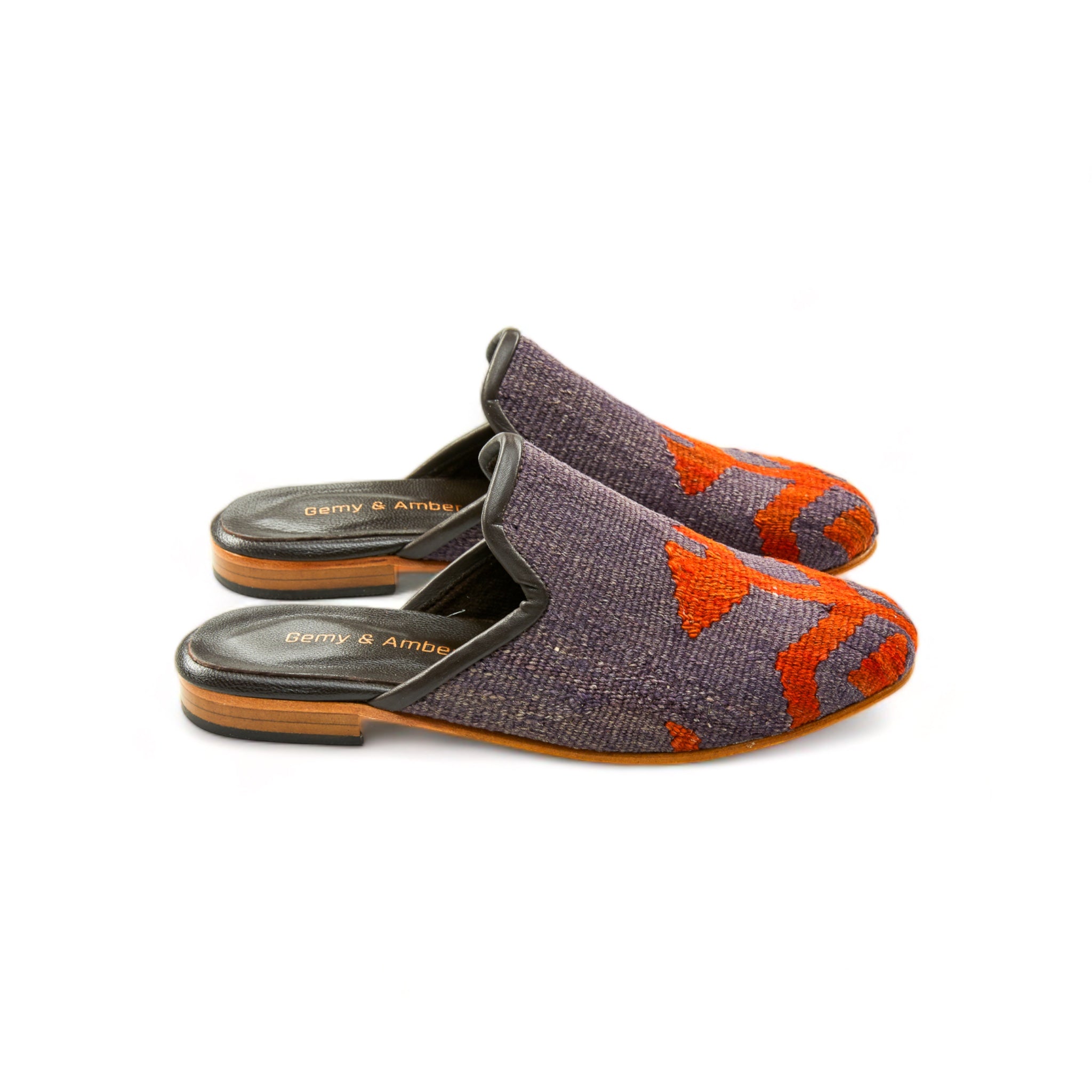Contemporary Amber Kilim Gem Mules