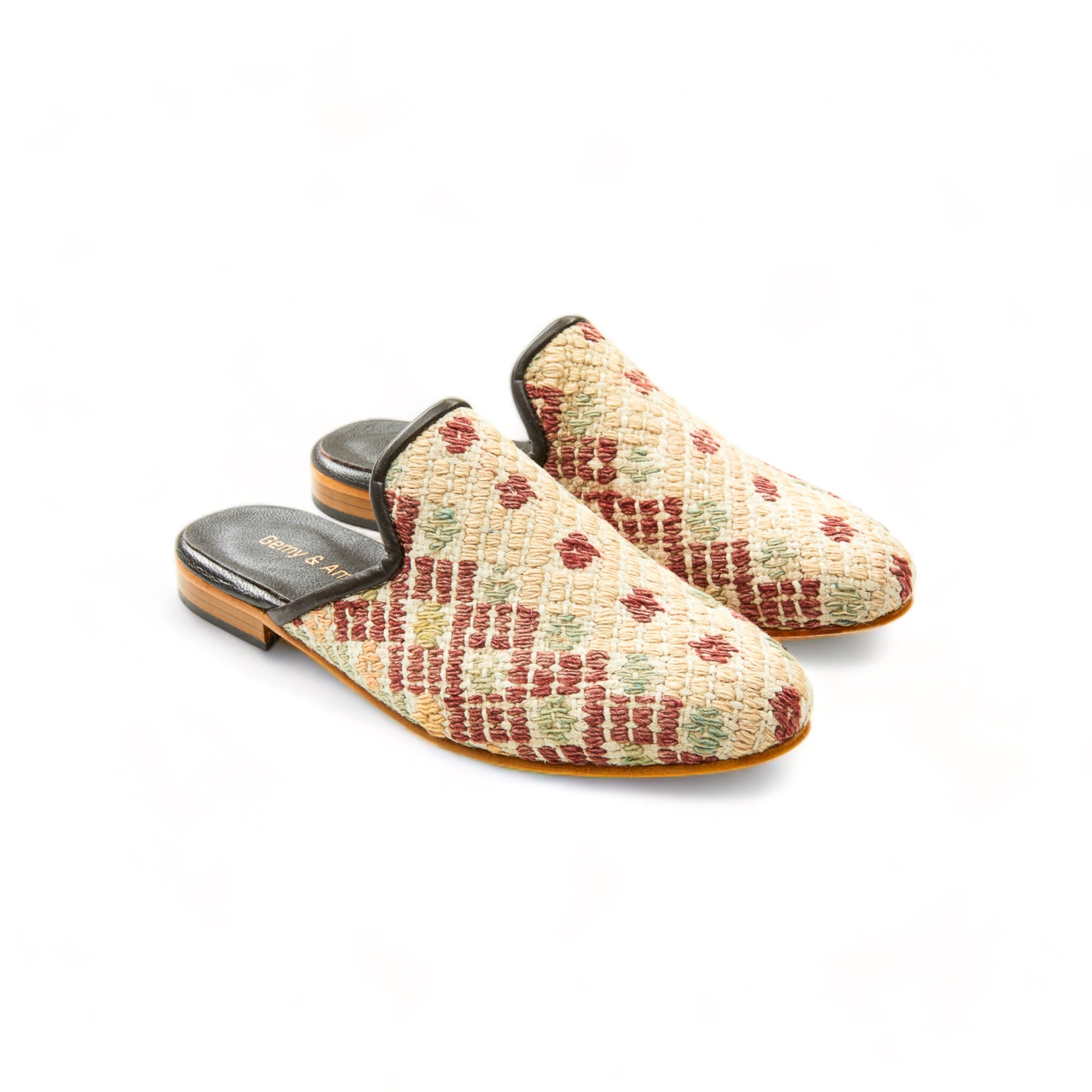 Boho Chic Kilim Gem Amber Mules
