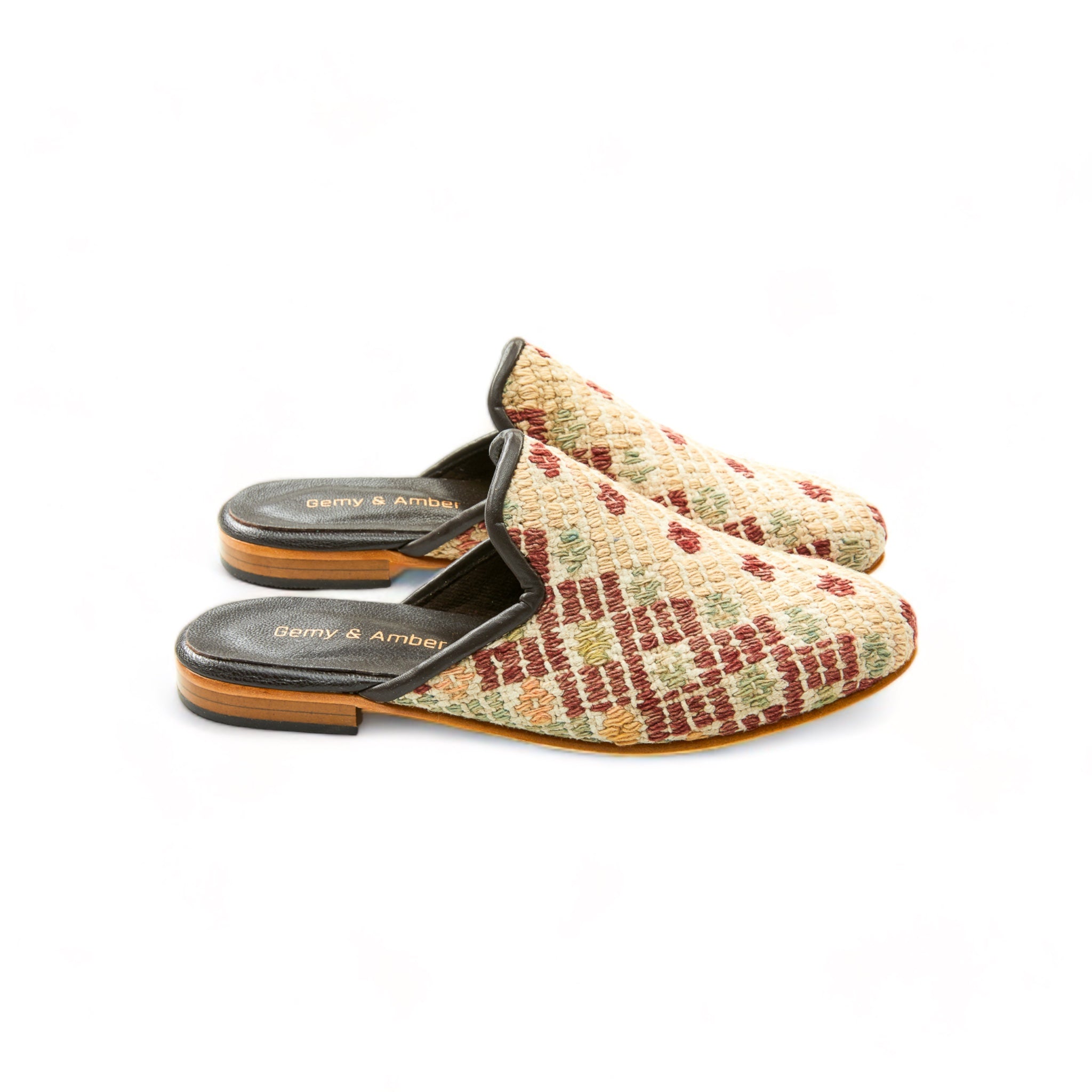 Trendy Kilim Gem Amber Mules