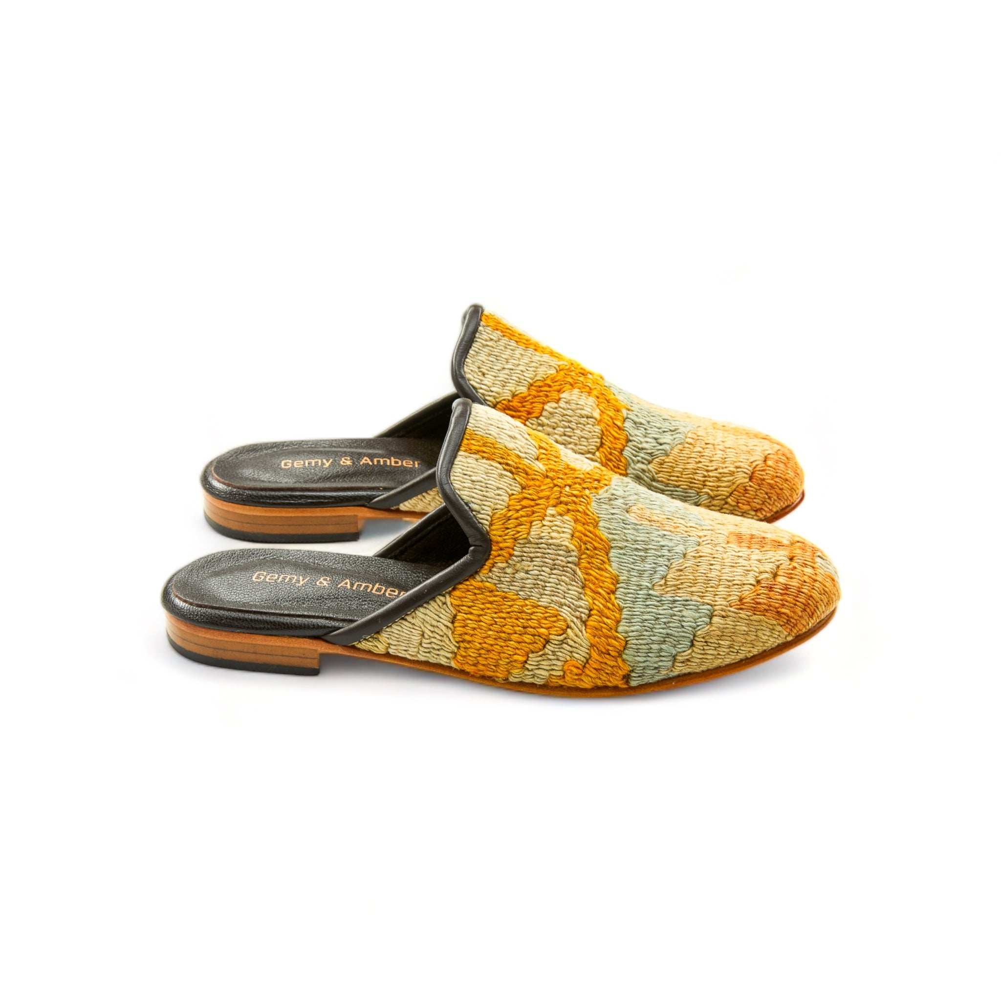 Timeless Kilim Gem Amber Mules