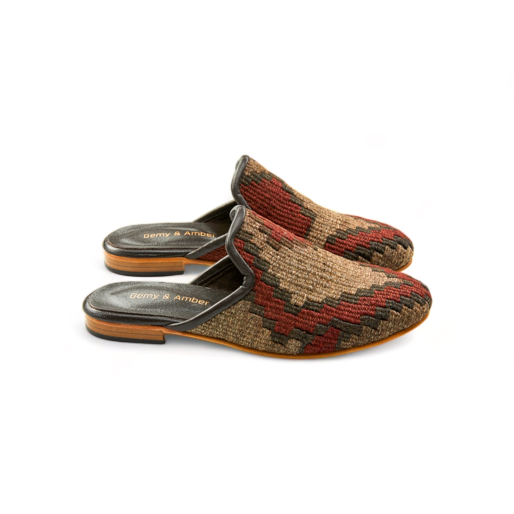Whimsical Kilim Gem Amber Mules